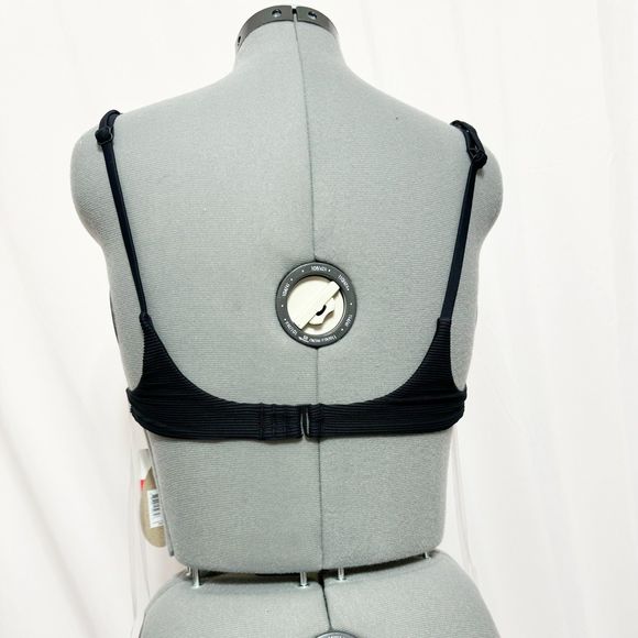 prAna NWT Sz XL Black Shoreline Ottoman Ribbed Bikini Swim Top - Picture 4 of 9